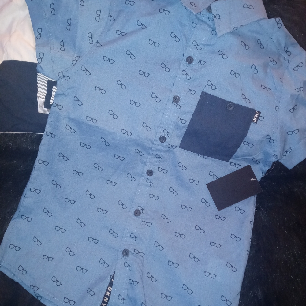 Boys button down with tshirt